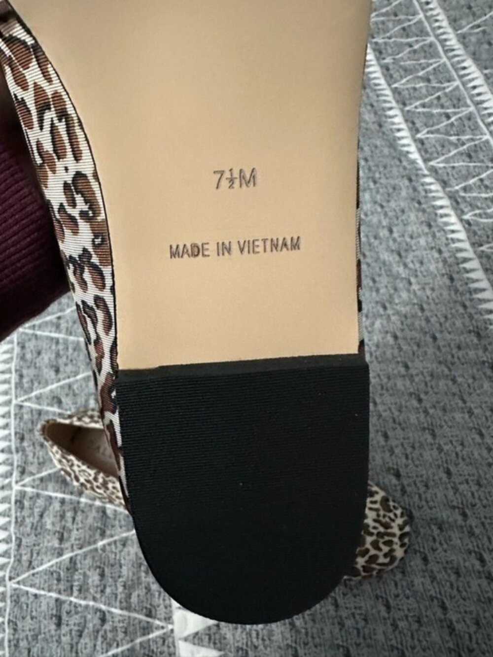 Talbots Vera Leopard Print Mary Jane Flats Gold Buckle Sz 7.5 Quiet Luxury NWOT - Picture 9 of 13